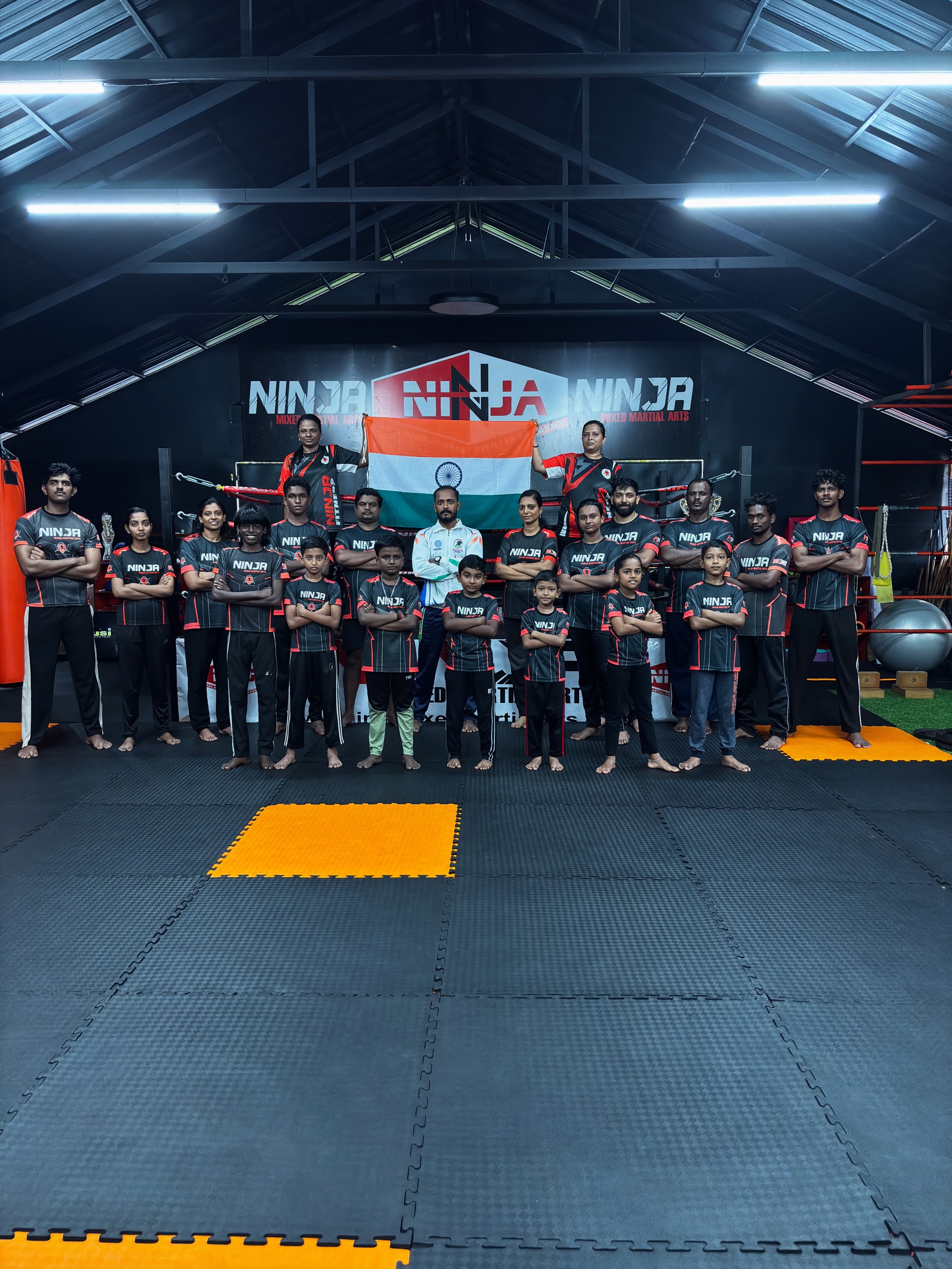 Training at Ninja academy dojo